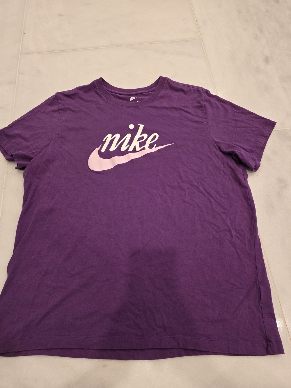 Nike Purple Tee with Light Pink Swoosh